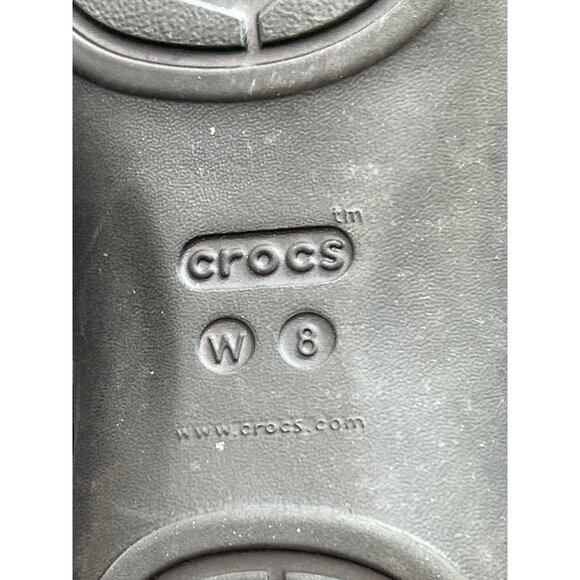 Crocs Womens W8 Iconic Comfort Black Slingback Flats Lightweight Casual Shoes - Picture 7 of 7